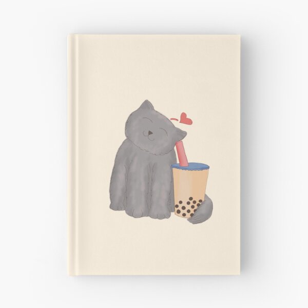 Item preview, Boba Tea with Happy Gray Cat | 珍珠奶茶與灰貓 designed and sold by Sheridan T.
