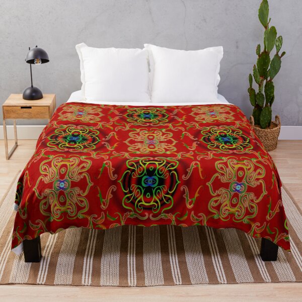 Item preview, mandala pattern, infinity symbol, eye, red , light green, multicolor, designed and sold by Maria Mihailova.