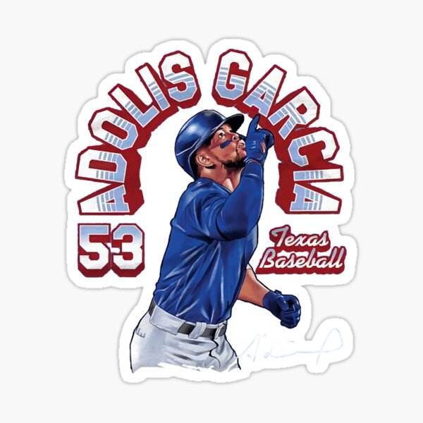 Adolis Garcia Baseball Edit Tapestries Rangers - Adolis Garcia - Sticker