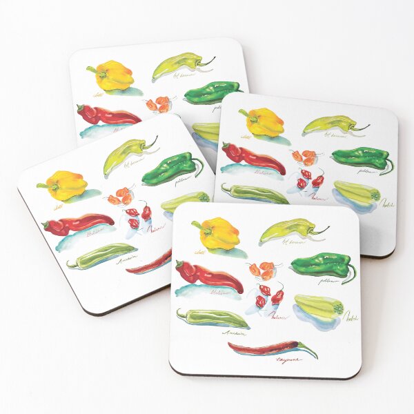 Item preview, Hot! Hot! Hot! Hand Painted Peppers designed and sold by lisaadesign.