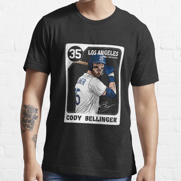 Nike Men's Los Angeles Dodgers Cody Bellinger #35 Black T-Shirt