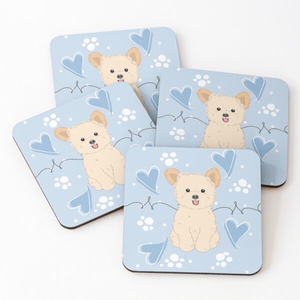 Item preview, LOVE Cream Apricot Pomapoo Pomerenian Poodle Mix designed and sold by Lulupainting.