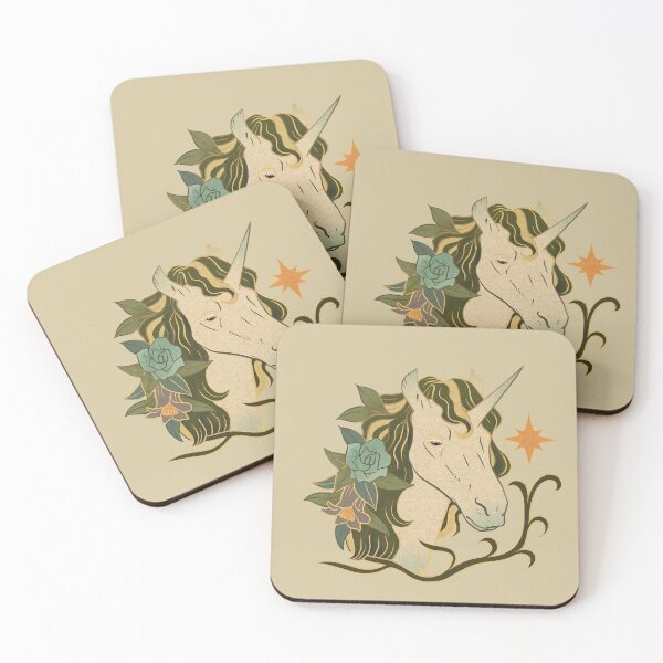 Item preview, Fairy magical vintage Unicorn with flowers and star designed and sold by Daisy Carnival.
