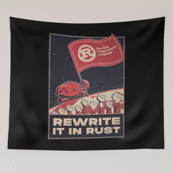 Item preview, rewrite it in rust the rust programming language designed and sold by MORGHANHENNESSY.