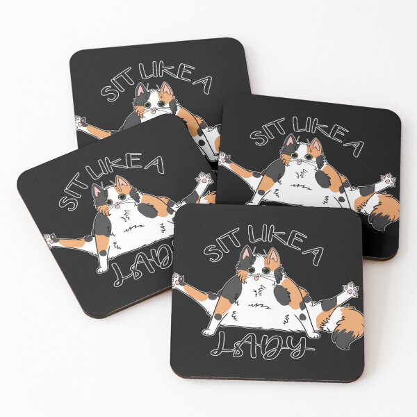Item preview, Sit Like A Lady Floofy Calico Cat Funny designed and sold by MORGHANHENNESSY.