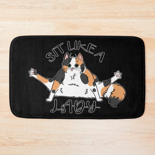 Item preview, Sit Like A Lady Floofy Calico Cat Funny designed and sold by MORGHANHENNESSY.