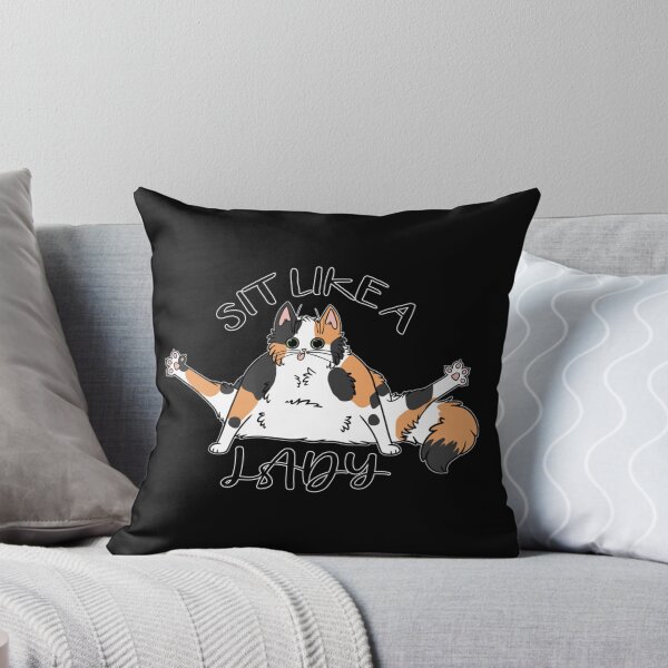 Item preview, Sit Like A Lady Floofy Calico Cat Funny designed and sold by MORGHANHENNESSY.
