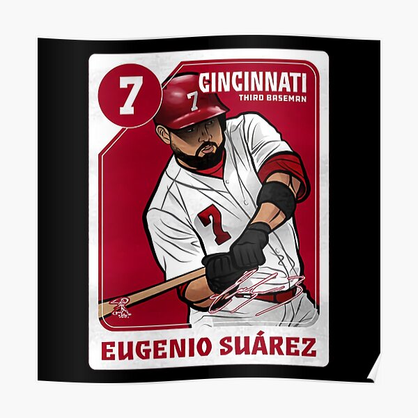 Men's Cincinnati Reds Eugenio Suarez #7 Red T-Shirt