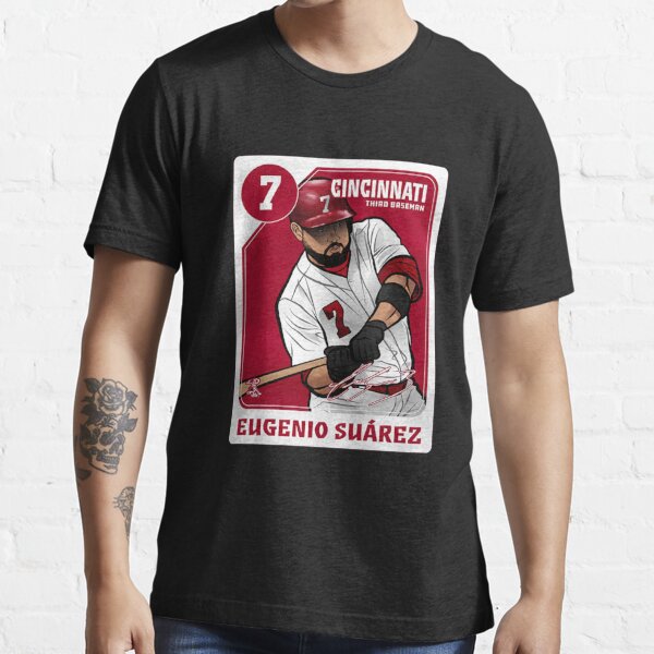 Eugenio Suarez Cincinnati Reds Women's Red Backer Slim Fit T-Shirt 