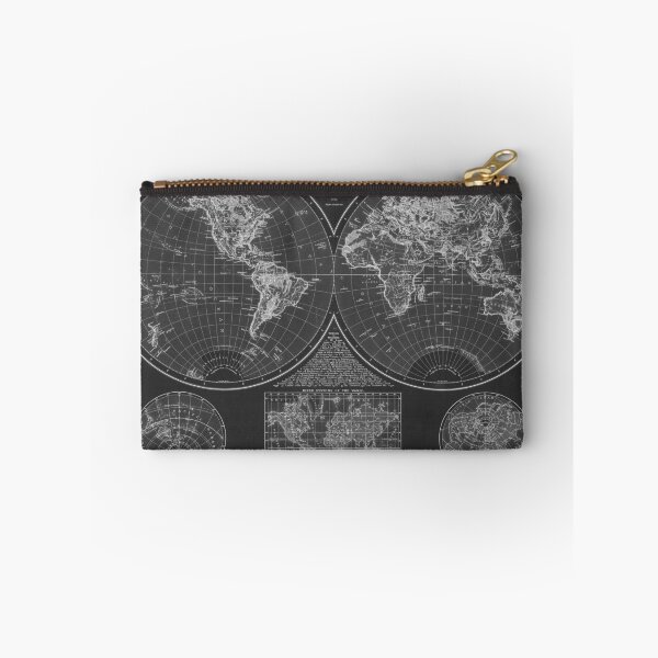 Item preview, Black and White World Map (1895) Inverse designed and sold by BravuraMedia.