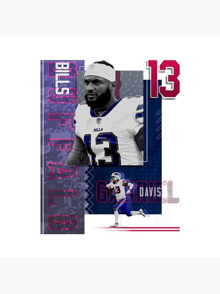 gabriel davis football paper poster bills 2' Clock for Sale by Reinigerne