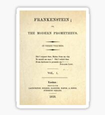 Frankenstein Title Page Sticker
