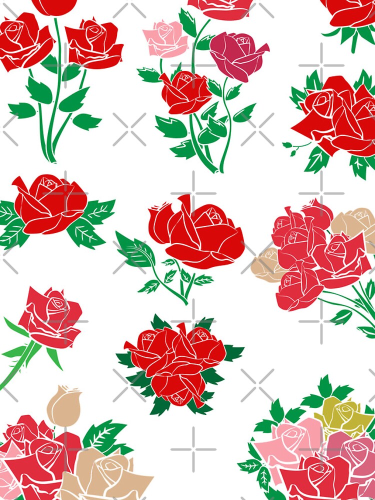Thumbnail 4 of 4, iPhone Case, Red Roses Set designed and sold by Silva-Sol.