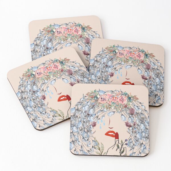Item preview, Copy of red lips on a crying flower designed and sold by mirdayn.