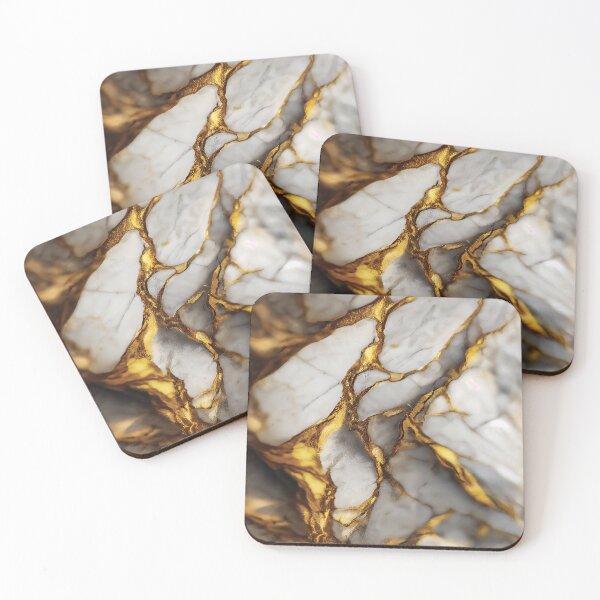 Item preview, White and Gold Marble Textures designed and sold by taogiauco.