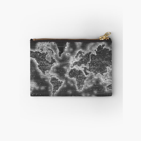 Item preview, Black and White World Map (1911) Inverse designed and sold by BravuraMedia.