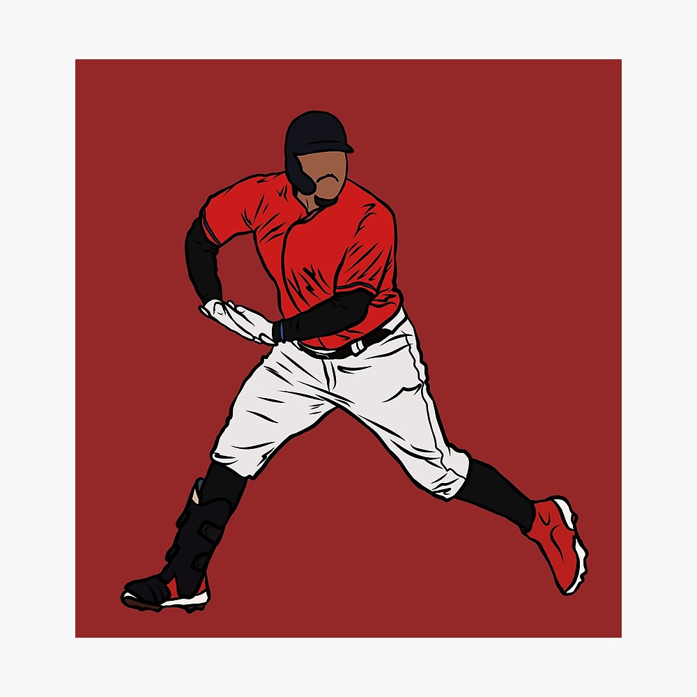 Josh Naylor Baseball Player Illustration Card / Cleveland 