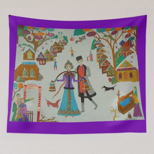 Item preview, Russian Village in Winter designed and sold by DebiCady.