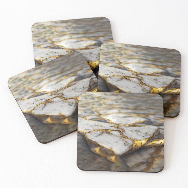 Item preview, White and Gold Marble Luxury designed and sold by taogiauco.