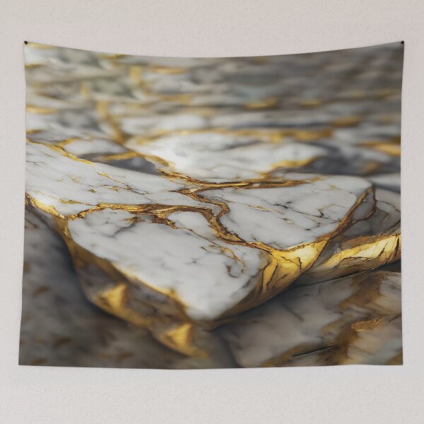 Item preview, White and Gold Marble Luxury designed and sold by taogiauco.