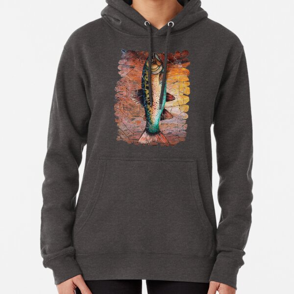 Vintage Red Trout Fresco Pullover Hoodie
