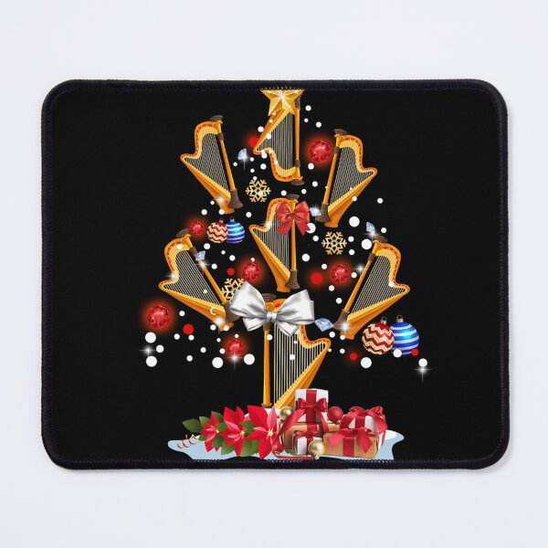Artikelvorschau, Harfen-Weihnachtsbaum-frohe Weihnachten beleuchtet Geschenk Langarm-T - Shirt entworfen und verkauft von BuckelsLoring.