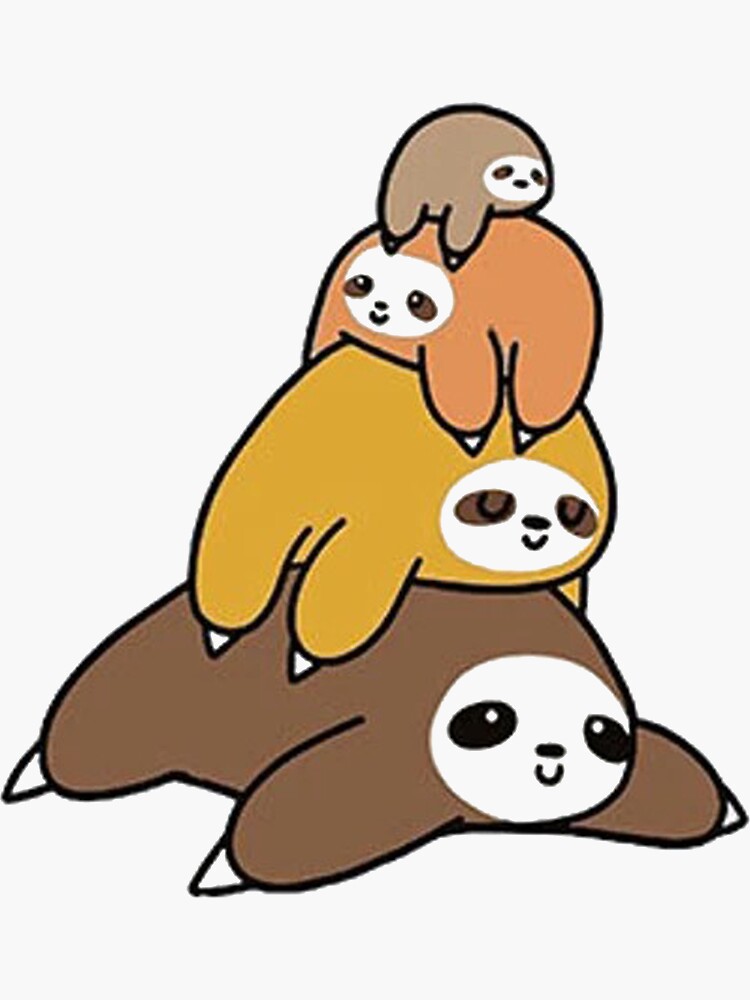 "Sloth Stack Pullover Meme" Sticker for Sale by yohanesal567 Redbubble