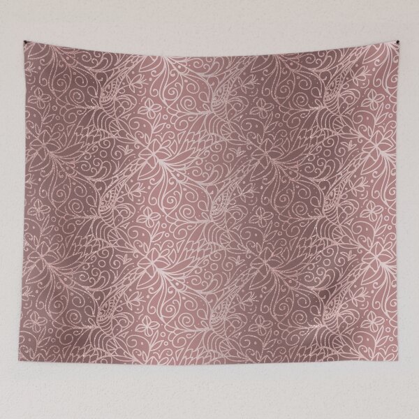 Item preview, Dusty Rose Gold Floral Garden Pattern designed and sold by tanyadraws.