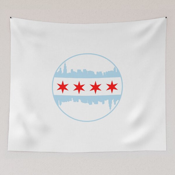 Item preview, Chicago Skyline - Chicago Flag designed and sold by hoosier.