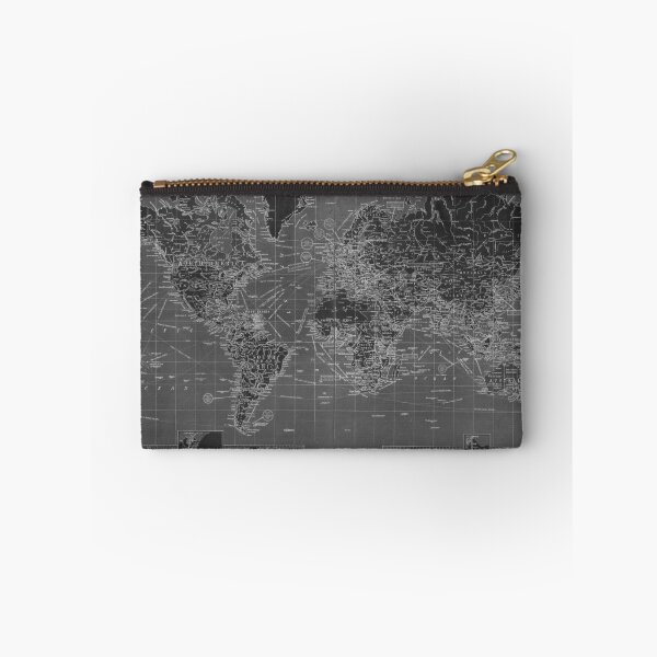Item preview, Black and White World Map (1918) Inverse designed and sold by BravuraMedia.