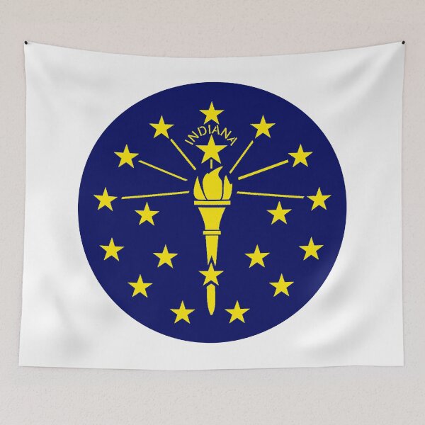 Item preview, Indiana State Flag - Circle Flag designed and sold by hoosier.