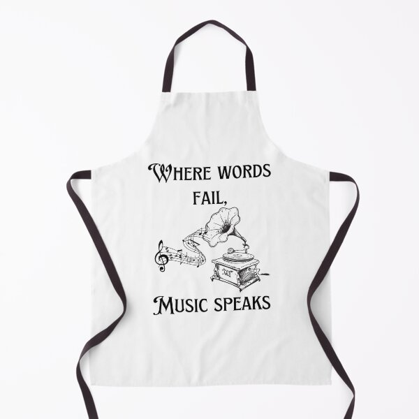 Item preview, Where words fail, Music speaks Vinyl and Notes designed and sold by Inspirely.