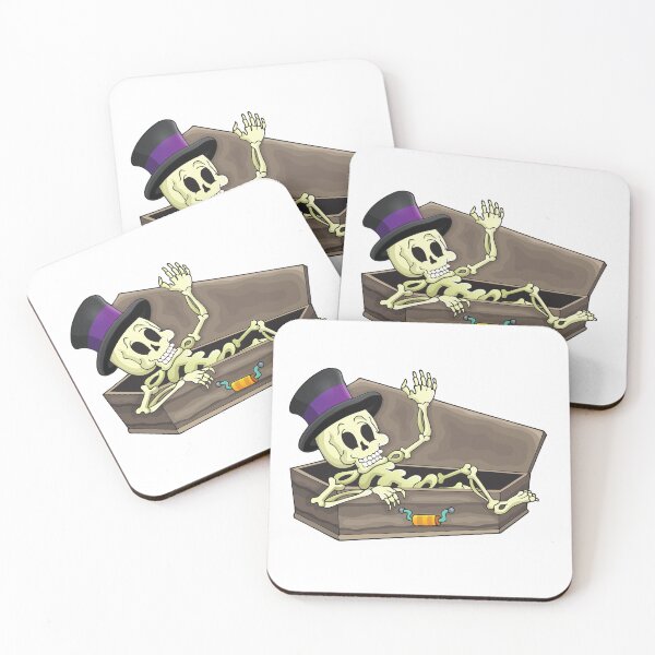 Item preview, drawing of skeleton coming out of coffin designed and sold by JAG2B.