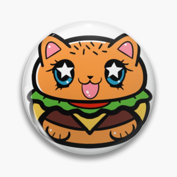 Item preview, Kitty Loves Junk Food - Burgers designed and sold by CustomCatsArt.