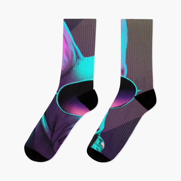Item preview, A Dog's Odyssey in the Cyberpunk World, Synthwave Frenchie, French Bulldog designed and sold by FromAIwithLove.