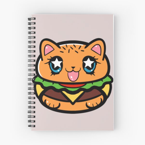 Item preview, Kitty Loves Junk Food - Burgers designed and sold by CustomCatsArt.