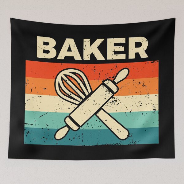 Item preview, Baker Baking Retro Vintage designed and sold by NestaReign.