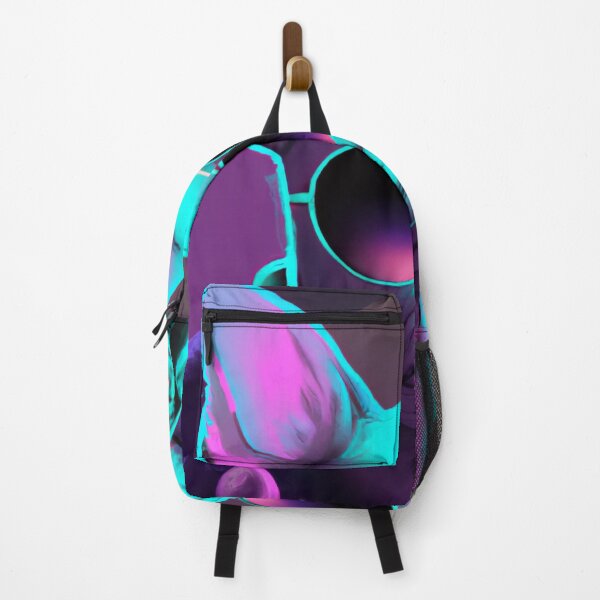 Item preview, A Dog's Odyssey in the Cyberpunk World, Synthwave Frenchie, French Bulldog designed and sold by FromAIwithLove.