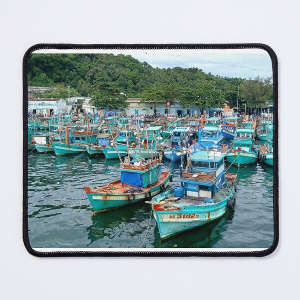 Item preview, Fishing boats, Cảng An Thới marina, Phu Quoc, Vietnam designed and sold by Kirsten Covington.