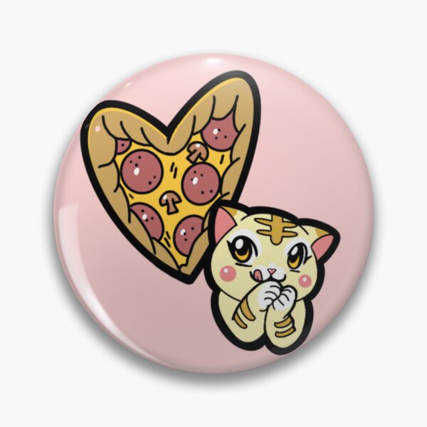 Item preview, Kitty Loves Junk Food - Pizza designed and sold by CustomCatsArt.