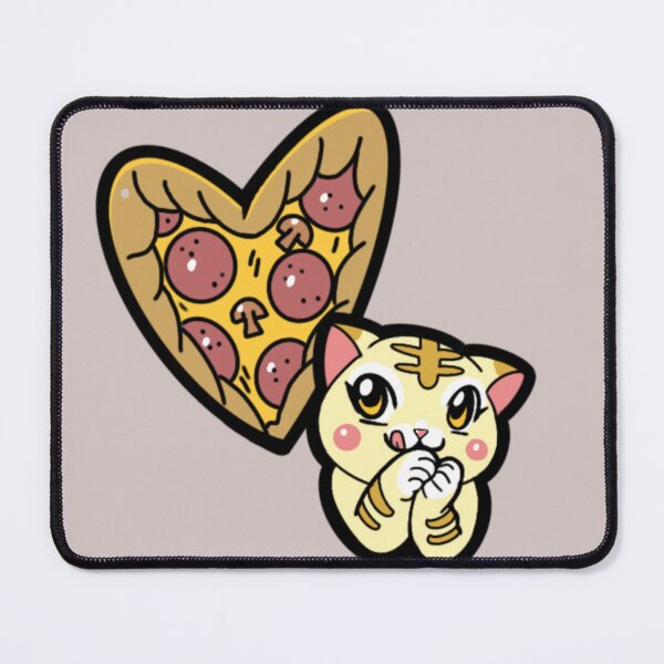 Item preview, Kitty Loves Junk Food - Pizza designed and sold by CustomCatsArt.