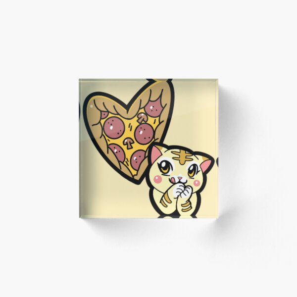 Artikelvorschau, Kitty Loves Junkfood - Pizza entworfen und verkauft von CustomCatsArt.