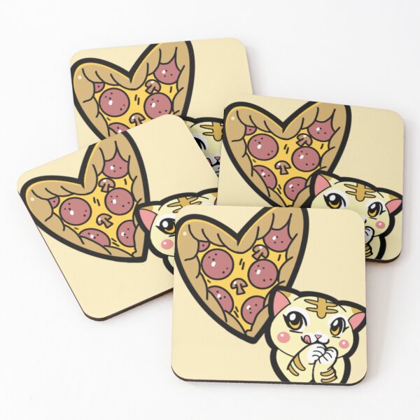Item preview, Kitty Loves Junk Food - Pizza designed and sold by CustomCatsArt.