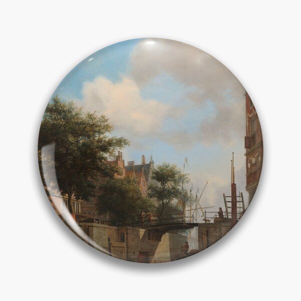 Item preview, Amsterdam City View with Houses on the Herengracht and the old Haarlemmersluis - Jan van der Heyden designed and sold by 2Girls1Shirt.