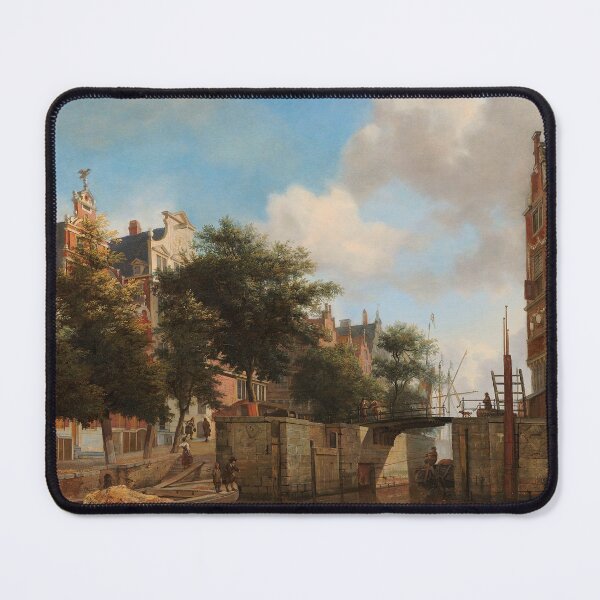 Item preview, Amsterdam City View with Houses on the Herengracht and the old Haarlemmersluis - Jan van der Heyden designed and sold by 2Girls1Shirt.