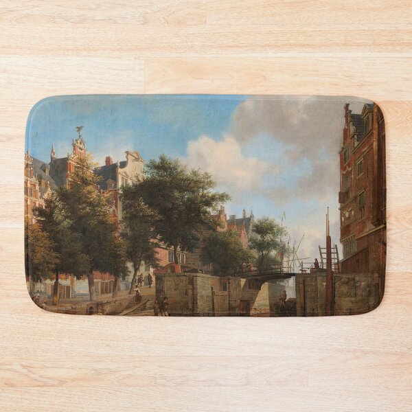 Item preview, Amsterdam City View with Houses on the Herengracht and the old Haarlemmersluis - Jan van der Heyden designed and sold by 2Girls1Shirt.