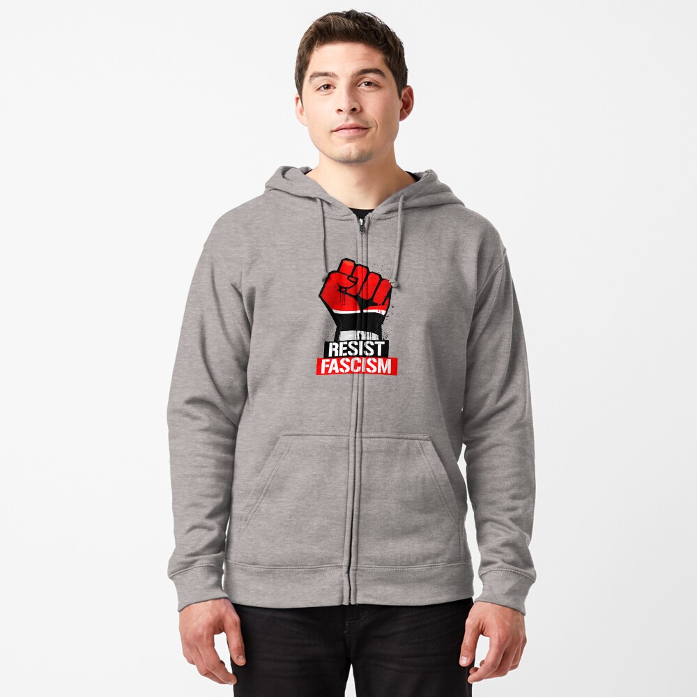 Vista previa del artículo con la obra «Sudadera con capucha y cremallera», diseñado y vendido por trumporium.