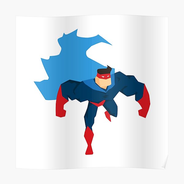 Superhero in Action. Poster