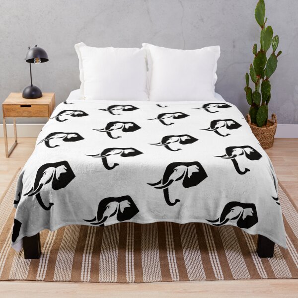 Item preview, Black Elephant with White Background designed and sold by FlippinTurtles.