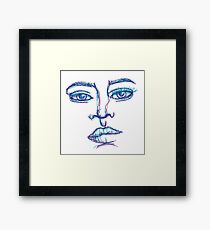 One Liner Girl Framed Print